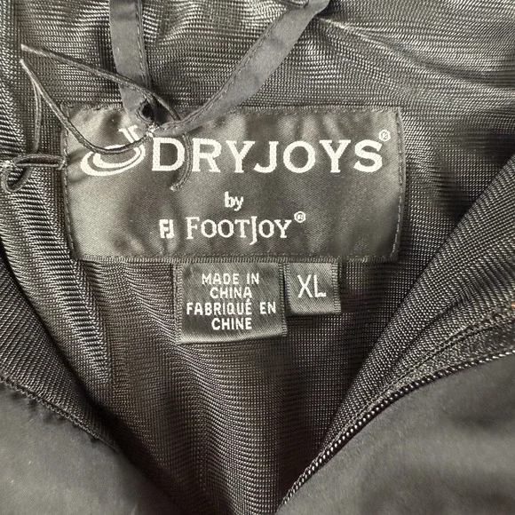 FootJoy DryJoys Golf Pullover Jacket XL Orange Black Windbreaker 1/4 Zip - Picture 3 of 8